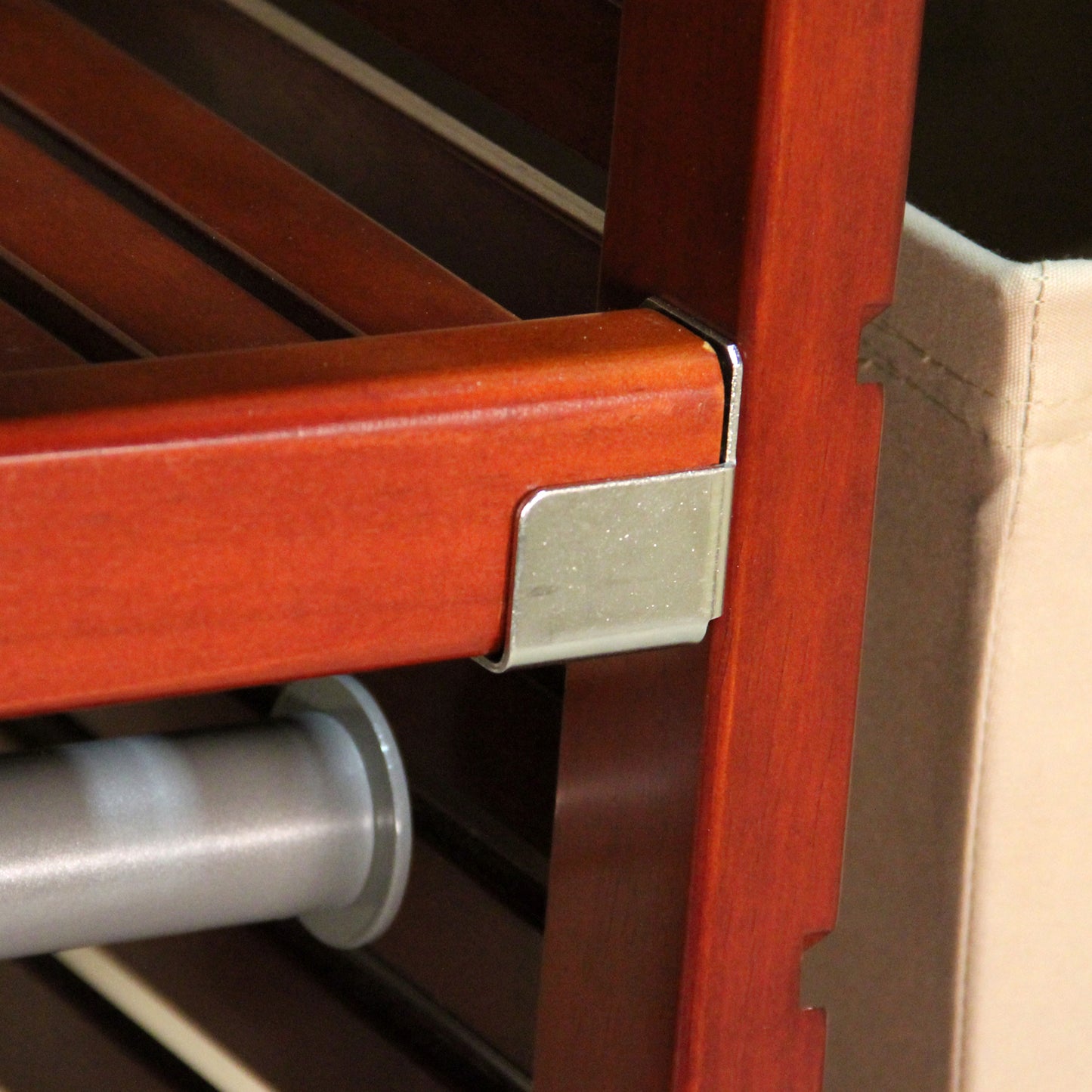 powder coated nickel shelf end hardware holding shelf