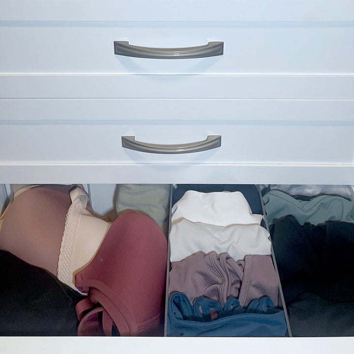 12 inch deep customizable drawer inserts organizing woman's clothing