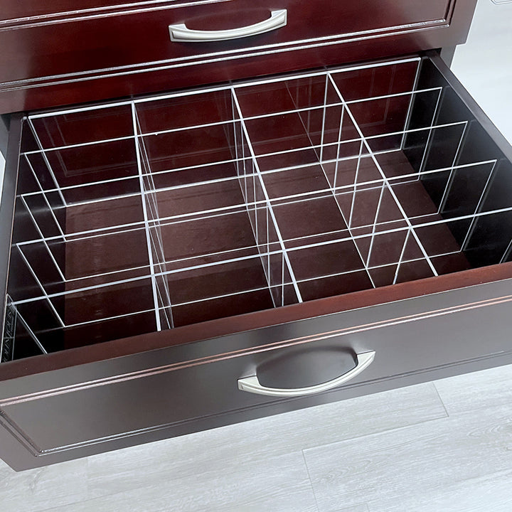 16 inch deep customizable drawer inserts with 16 compartments