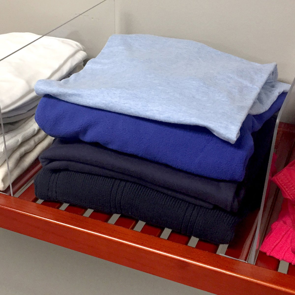 Clear Acrylic Shelf Divider - John Louis Home - Closet Shelves