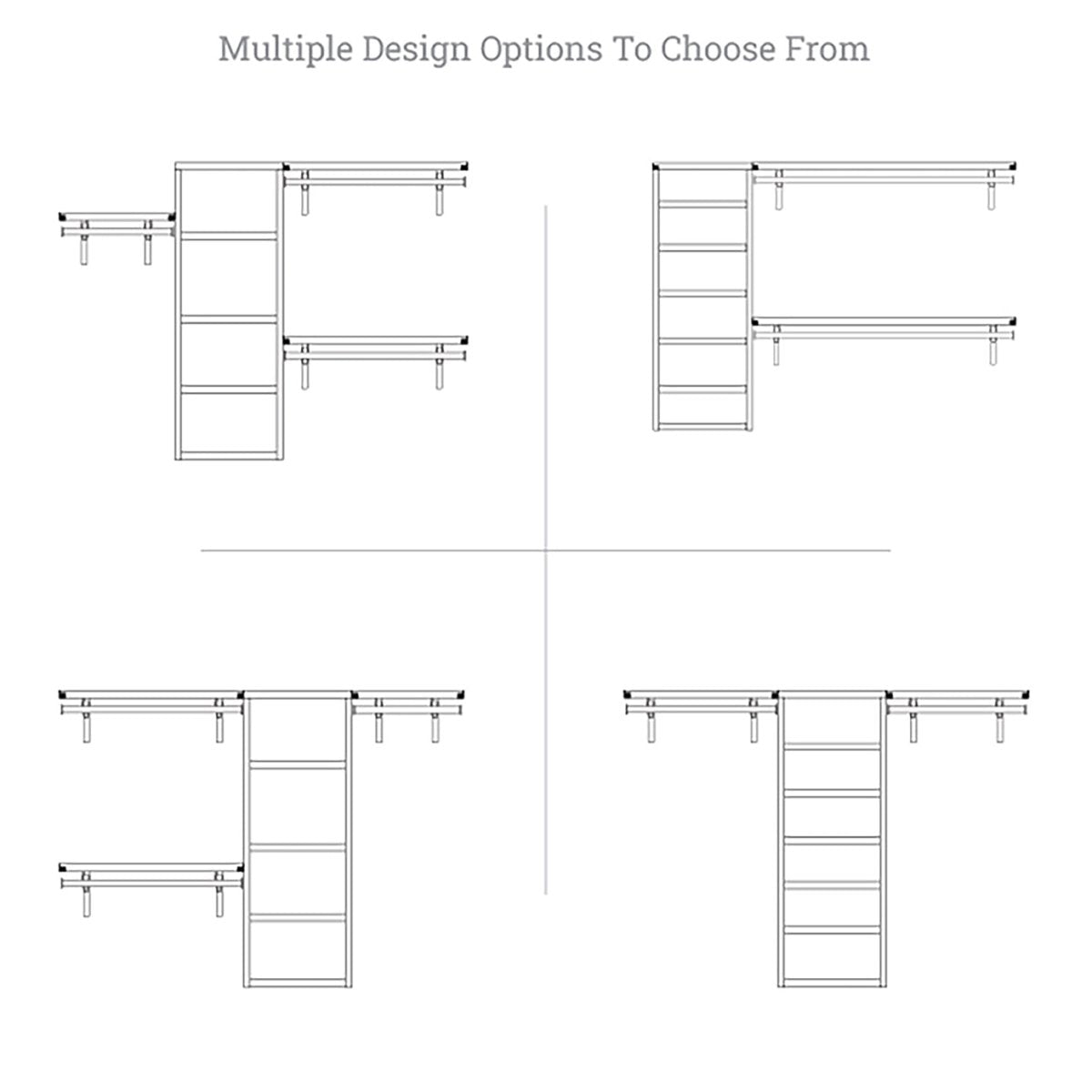 Solid Wood Closet Organizer - John Louis Home - Closet Organizers