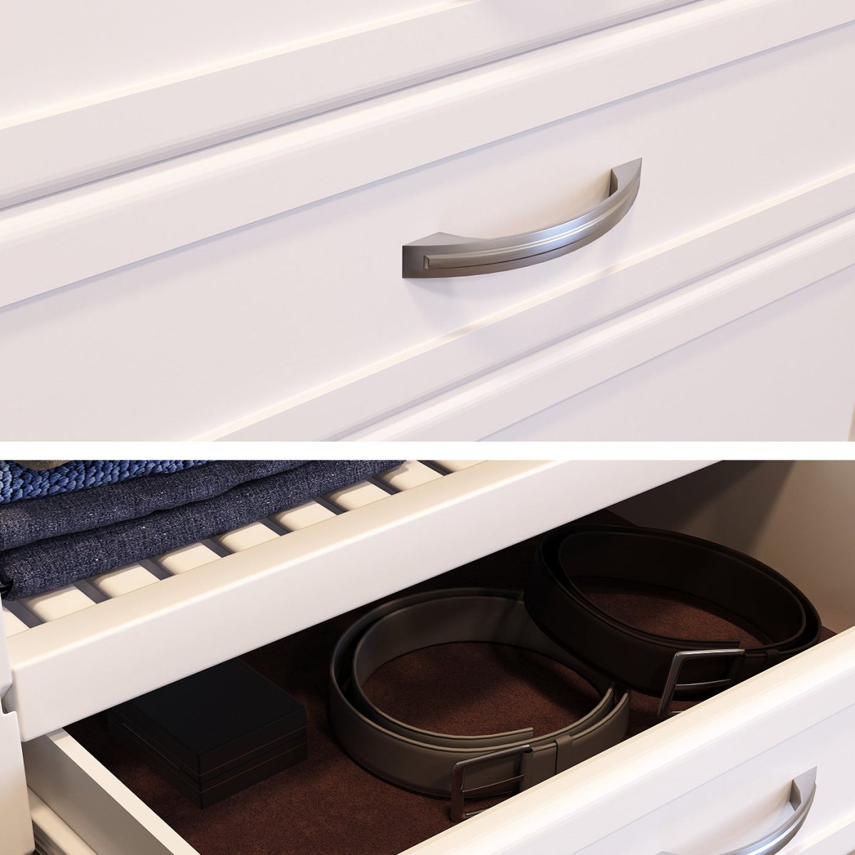 Solid Wood Closet Organizer with 2 Drawers and Doors Shaker - John Louis Home - Closet Organizers