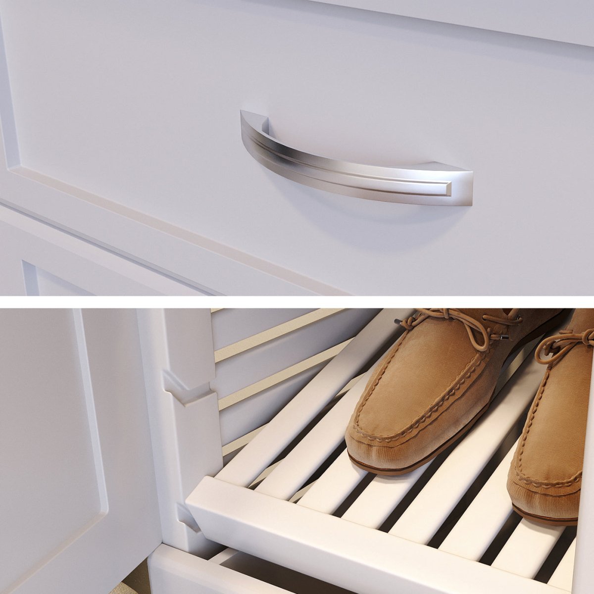 Solid Wood Closet Organizer with 2 Drawers and Doors Shaker - John Louis Home - Closet Organizers