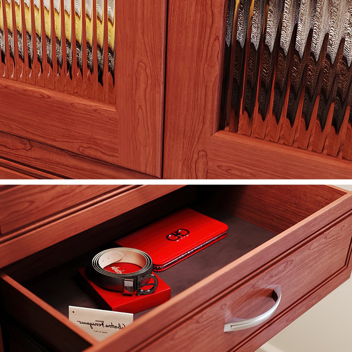 Solid Wood Closet Organizer with 6 Drawers and Doors Modern - John Louis Home - Closet Organizers