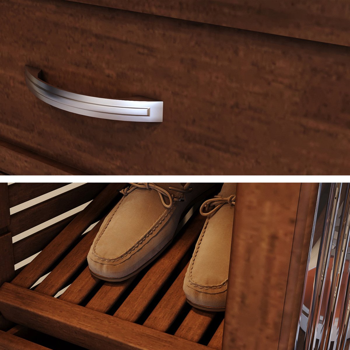 Solid Wood Closet Organizer with 6 Drawers and Doors Shaker - John Louis Home - Closet Organizers