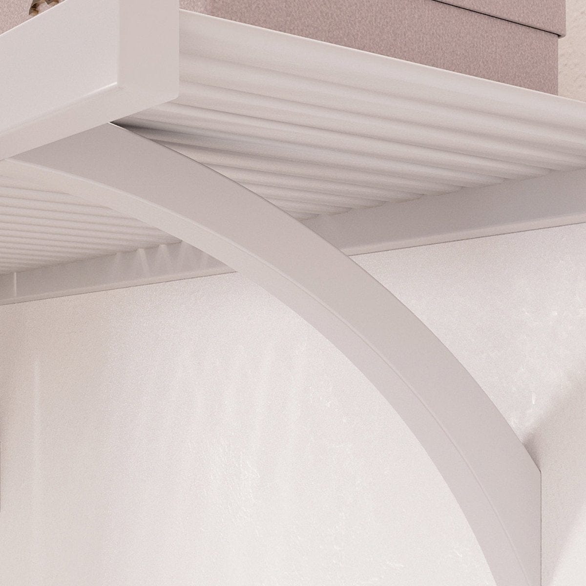 Solid Wood Curved Angle Bracket 2 - Pack - John Louis Home - Closet Shelves