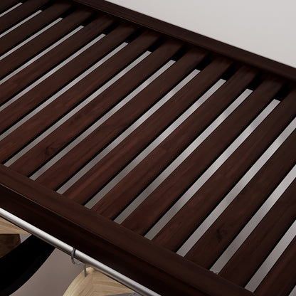 close up of top of ventilated shelf  highlights espresso