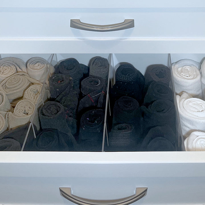 Interlocking Acrylic Drawer Dividers | Custom up to 16-Grid Organizer