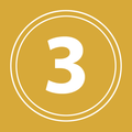 number 3 gold icon