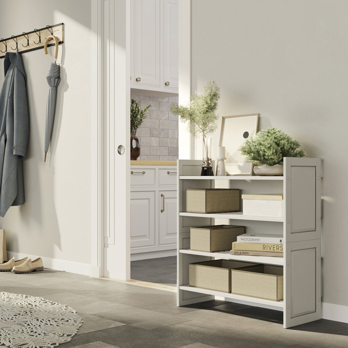 Solid Wood Stackable Shoe Racks | Modular Vertical Storage – John Louis ...