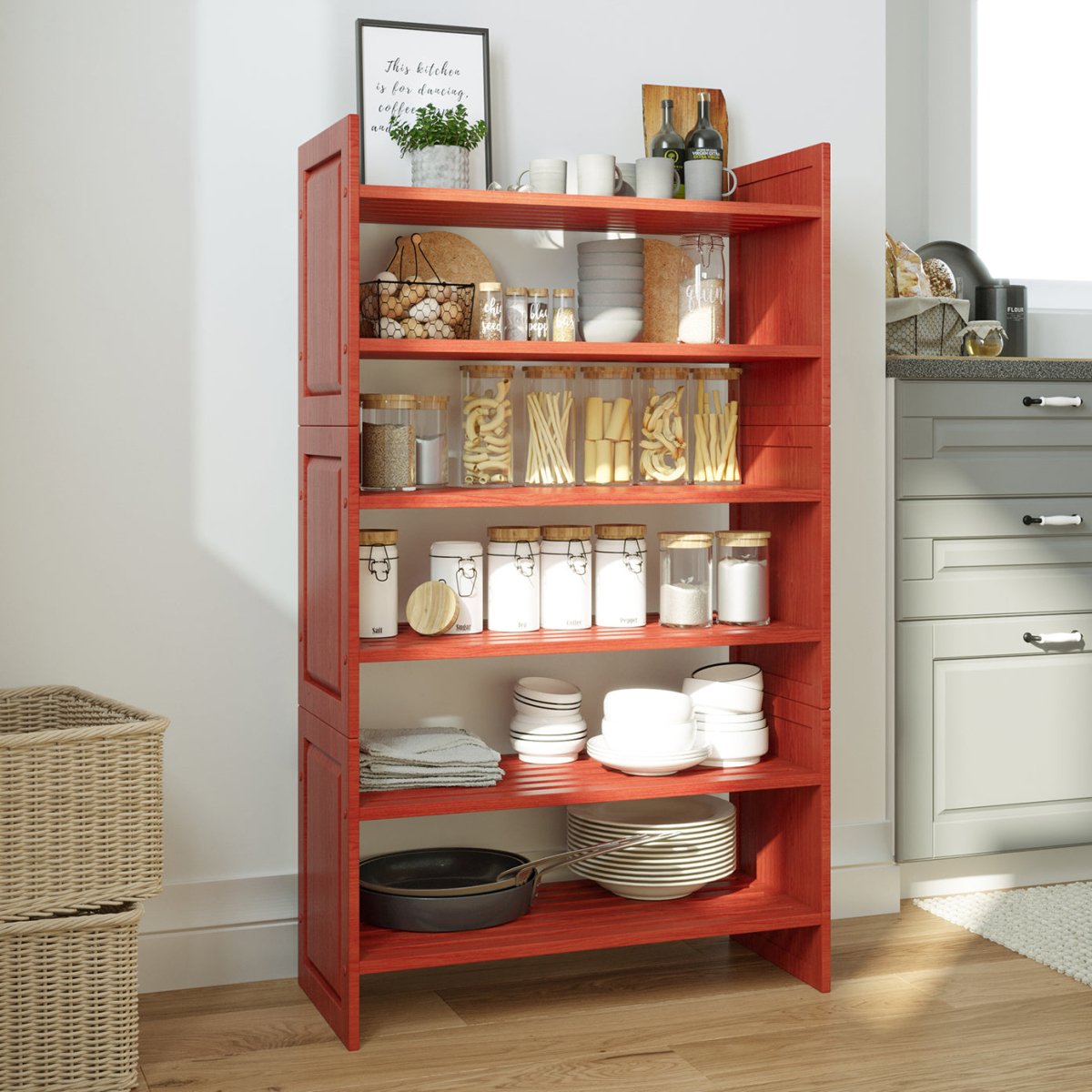 Solid Wood 3 Tier Storage Rack - John Louis Home - Shoe Racks & Organizers