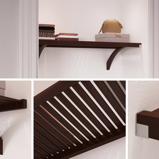 Solid Wood 4 ft. Shelf Kit - John Louis Home - Closet Shelves