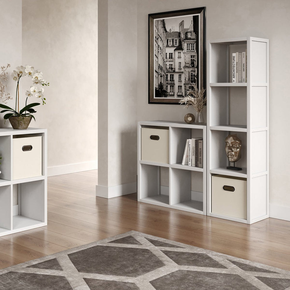 Solid Wood 4-Cube Tall Organizer | Vertical or Horizontal – John Louis Home