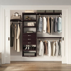 Solid Wood Closet Organizer with 3 Drawers Modern