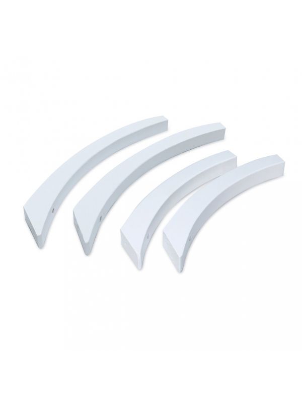 12in & 16in Deep Woodcrest White Curved Angle Bracket | John Louis Home