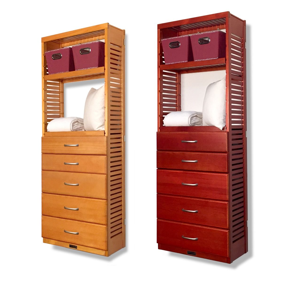 12in. Deep 6ft. Tower with drawers | John Louis Home