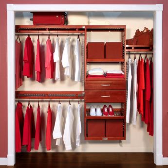 12in. Deep Simplicity Organizer 2 Drawer Red Mahogany main lifestyle configuration