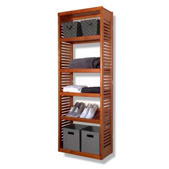 12in. Deep Woodcrest 6ft. Tower with Shelves