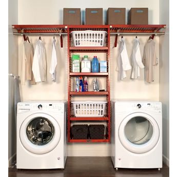 16in. Deep Solid Wood 10ft. Laundry Organizer