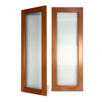 Woodcrest Fluted Glass Doors