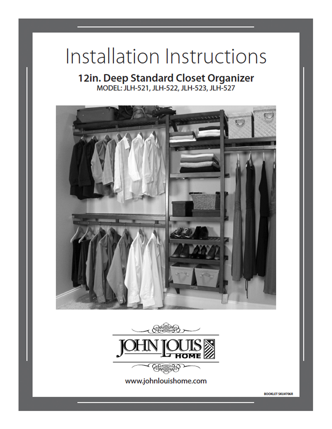 Closet Organizer Installation Instructions | John Louis Home